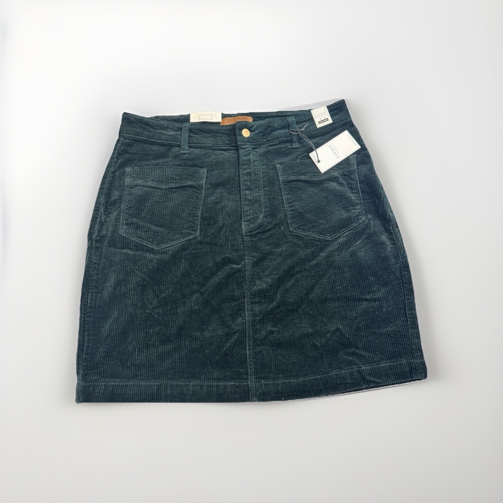 Judy Blue Womens Corduroy Mini Skirt Size 2XL Dark Green Emerald Fall Goblincore